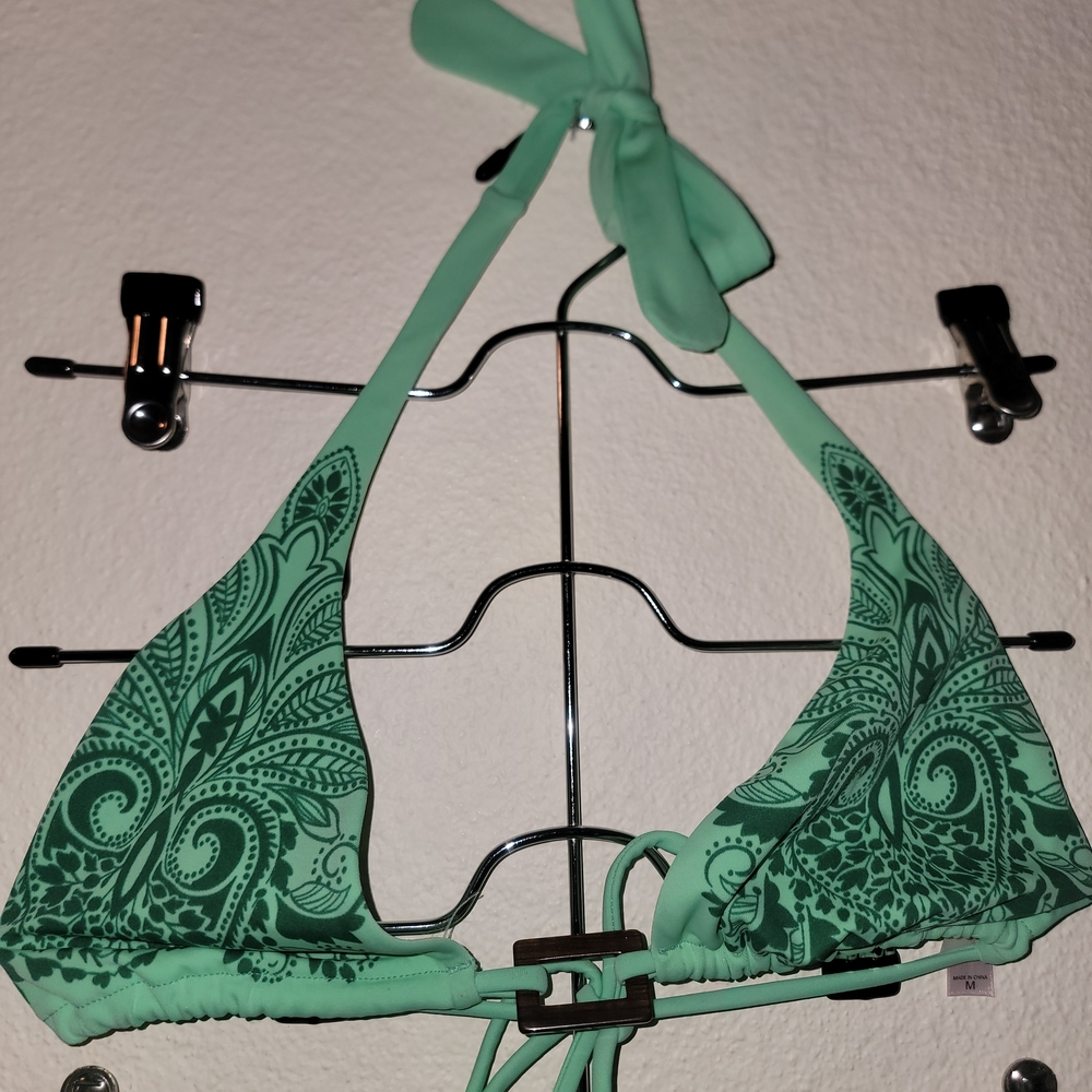 Victoria's Secret Mint Green Paisley & Animal Print String Bikini - Picture 3 of 6